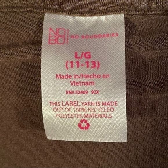 TWO No Boundaries top Size 11/13 Juniors SUPER Soft Long-Sleeve Brown & gold EUC - Picture 9 of 14